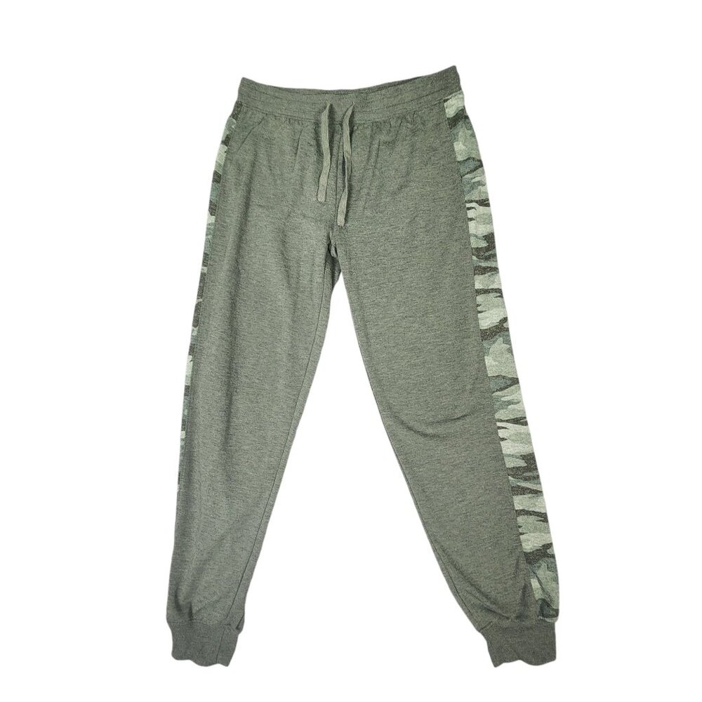 Splendid Green Camo Side Stripe Joggers Small